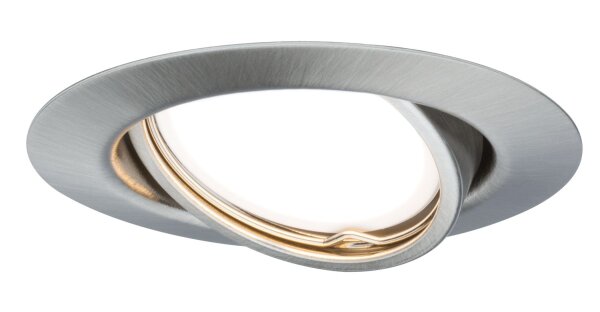 Paulmann Einbauleuchten Set LED schwenkbar 3x4,5W 230V GU10 51mm Eisen gebürstet/Metall