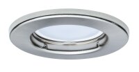 Paulmann Einbauleuchten Set LED starr 1x4,5W 230V GU10 51mm Eisen gebürstet/Metall