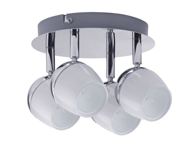 MILI Deckenleuchte 4x 3W GU10 3000K 230V 1000 lumen Chrom