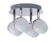 MILI Deckenleuchte 4x 3W GU10 3000K 230V 1000 lumen Chrom