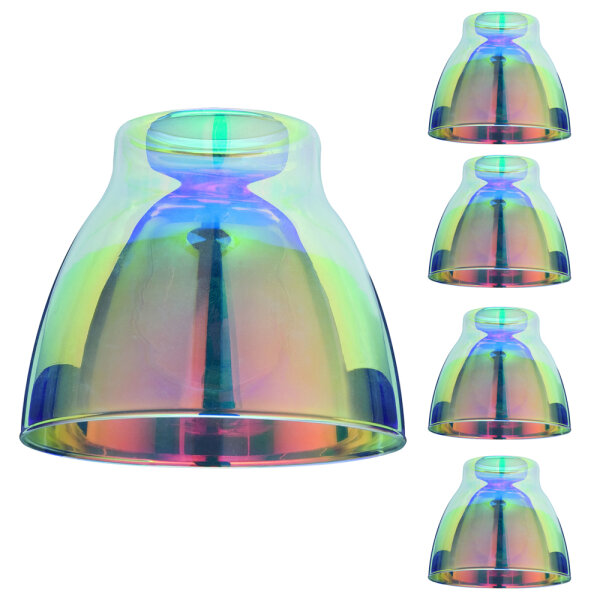 4x 600.11  Paulmann Lampenschirme DecoSystems Schirm Wolbi max.50W Glas Dichroitic