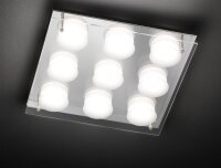 50182 ETT Deckenleuchte 9 flg. LED 9 x 5 W 3.000 K 3.375  lumen Chrom