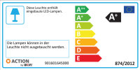 901601645000 Action Deckenlampe Corc LED Deckenleuchte 6 W 3.000 K 480  lumen Weiß