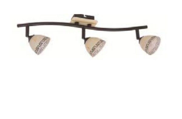 7698.03.09.0000 Wofi Deckenleuchte 3 x 33 W 2.700 K 1.380 Lumen Antik Braun