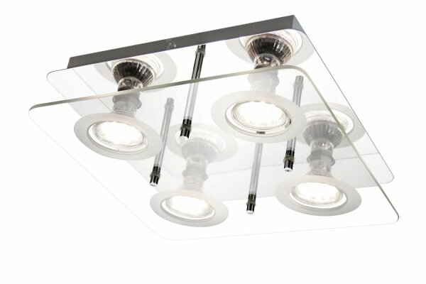 ETT Deckenleuchte 00396 4 x 2,6W LED GU10 3.000 K 1.000 Lumen Chrom