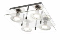 ETT Deckenleuchte 00396 4 x 2,6W LED GU10 3.000 K 1.000...