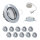 10er Set Einbauleuchtenn 5W 3000K 230V 400 lumen Chrom inkl. austauschbare LED Modul geringe Einbautiefe