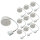 10er Set Einbauleuchtenn 5W 3000K 230V 400 lumen Chrom inkl. austauschbare LED Modul geringe Einbautiefe
