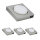 MILI 3er Set Aufbauleuchte 9W GX53 4000K Tageslicht 230V 520 lumen Eisen gebürstet