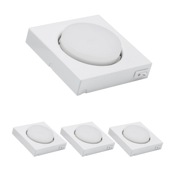 MILI 3er Set Aufbauleuchte 4000K Tageslicht 230V 520 lumen Weiss  7W GX53