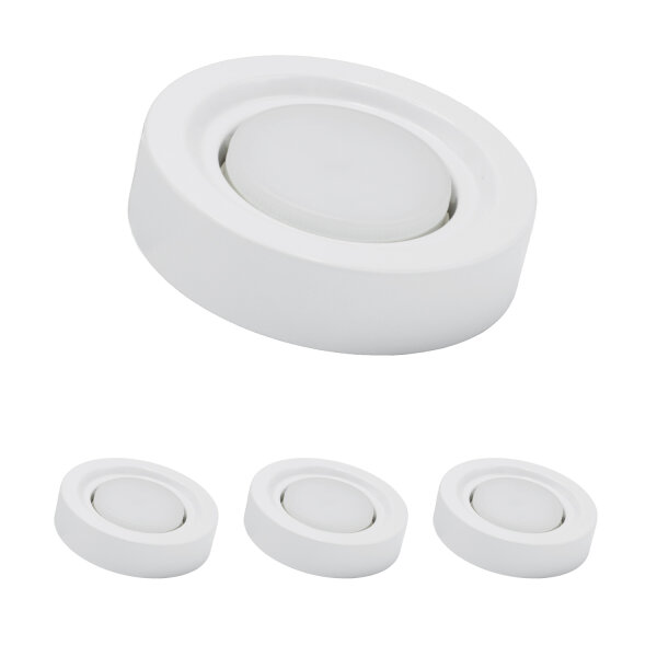 MILI 3er Set Aufbauleuchte 5W GX53 3000K Warmweiss 230V 360 lumen Weiß