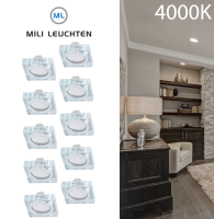 MILI 10er Set Einbauleuchten 5W 4000K Tageslicht 230V 400...