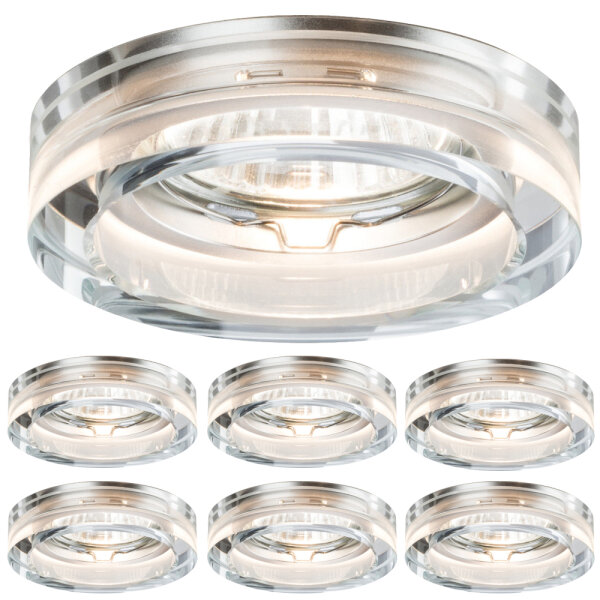 MILI 6er Set Einbauleuchtenn 5W GU10 3000K 230V 350 lumen Klar