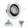 10er Set MILI Einbauleuchtenn 8W GU10 2700K Warmweiss 230V 430 lumen Alu / Schwarz