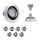10er Set MILI Einbauleuchtenn 8W GU10 2700K Warmweiss 230V 430 lumen Alu / Schwarz