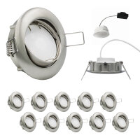 MILI 10er Set Einbauleuchtenn 5W 3000K Warmweiss 230V 400...