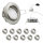 MILI 10er Set Einbauleuchtenn 5W 3000K Warmweiss 230V 400 lumen Eisen gebürstet  inkl. austauschbare LED Modul geringe Einbautiefe