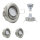 6er Set MILI Einbauleuchtenn 8W GU10 2700K Warmweiss 230V 430 lumen Eisen gebürstet