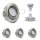 6er Set MILI Einbauleuchtenn 8W GU10 2700K Warmweiss 230V 430 lumen Eisen gebürstet