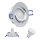 MILI 10er Set Einbauleuchtenn Mili 7W GU10 3000K Warmweiss dimmbar 230V 520 lumen Alu gebürstet
