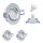 MILI 10er Set Einbauleuchtenn Mili 7W GU10 3000K Warmweiss dimmbar 230V 520 lumen Alu gebürstet