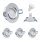 MILI 10er Set Einbauleuchtenn Mili 7W GU10 3000K Warmweiss dimmbar 230V 520 lumen Alu gebürstet