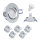 MILI 10er Set Einbauleuchtenn Mili 7W GU10 3000K Warmweiss dimmbar 230V 520 lumen Alu gebürstet