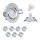 MILI 10er Set Einbauleuchtenn Mili 7W GU10 3000K Warmweiss dimmbar 230V 520 lumen Alu gebürstet
