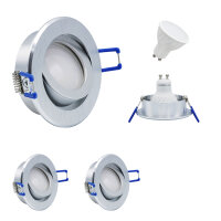 MILI Einbauleuchten 3W,5W,7W GU10 3000K - 4000K Warmweiss - Neutralweiss 230V 250 lumen bis 520 lumen Alu gebürstet