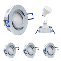MILI Einbauleuchten 3W,5W,7W GU10 3000K - 4000K Warmweiss - Neutralweiss 230V 250 lumen bis 520 lumen Alu gebürstet