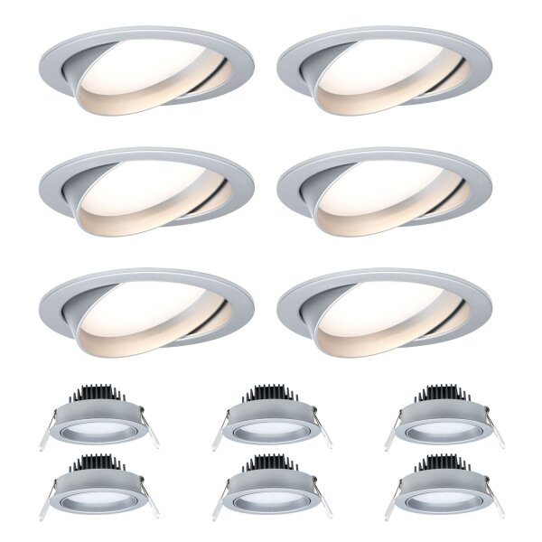 6er Set einbaleuchten schwenkbar 6x 4,5W 380 Lumen 2700K warm weiß entspricht 6x 35W Licht