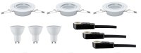 TIP NicePrice Einbauleuchten Set LED schwenkbar 3x3W 230V GU10 51mm Weiß