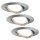 TIP Einbauleuchten Set rund schwenkbar LED 3-Stufen-dimmbar 3x4,8W 475 lumen 230V 51mm Eisen gebürstet/Metall