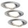 TIP Einbauleuchten Set rund schwenkbar LED 3-Stufen-dimmbar 3x4,8W 475 lumen 230V 51mm Eisen gebürstet/Metall