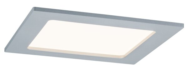TIP Einbauleuchten Set Panel eckig LED 1x12W 230V 3000K 165x165mm Chrom matt/Kunststoff