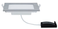 TIP Einbauleuchten Set Panel eckig LED 1x12W 230V 3000K 165x165mm Chrom matt/Kunststoff