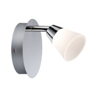 Paulmann 50078 Wandspot Lisboa Chrom Glas weiß...
