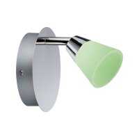 Paulmann 50078 Wandspot Lisboa Chrom Glas weiß satiniert 3,4W dimmbar RGBW 380Lm