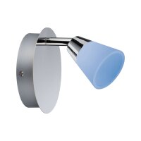 Paulmann 50078 Wandspot Lisboa Chrom Glas weiß satiniert 3,4W dimmbar RGBW 380Lm