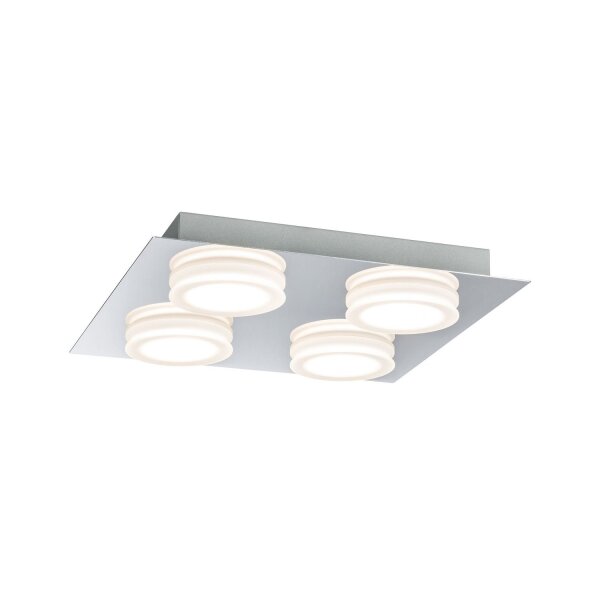 Paulmann WallCeiling Doradus IP23 LED 4x5W 250x250mm Chrom 230V Metall/Kunststoff