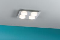 Paulmann WallCeiling Doradus IP23 LED 4x5W 250x250mm Chrom 230V Metall/Kunststoff