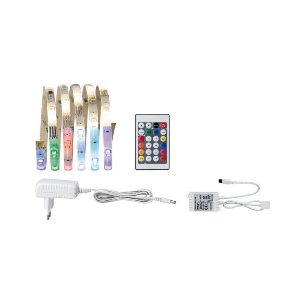 Paulmann Function Digital LED Strip Set 1,5m RGB+W 5,5W 230/12V 24VA Weiß Kunststoff