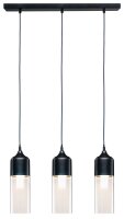 Paulmann Neordic Vanja Pendelleuchte max.3x20W E27 Grau/Klar 230V Glas/Metall