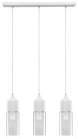 Paulmann Neordic Vanja Pendelleuchte max.3x20W E27 Weiß matt/Klar 230V Glas/Metall
