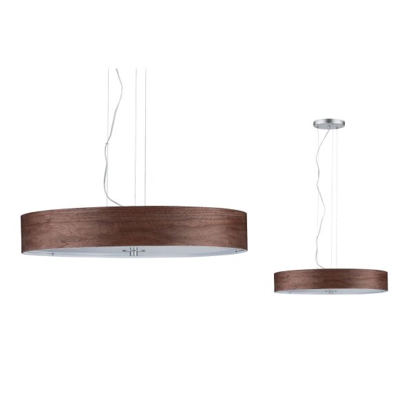Paulmann Neordic Liska Pendelleuchte max.3x20W E27 Holz dunkel/Chrom matt 230V Holz/Metall