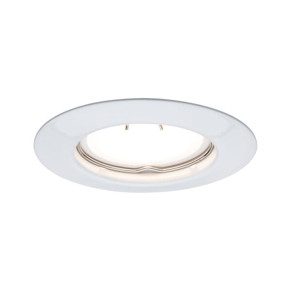 Paulmann Einbauleuchten Set rund starr GU10 LED 3x4,5W 230V Weiß/Metall