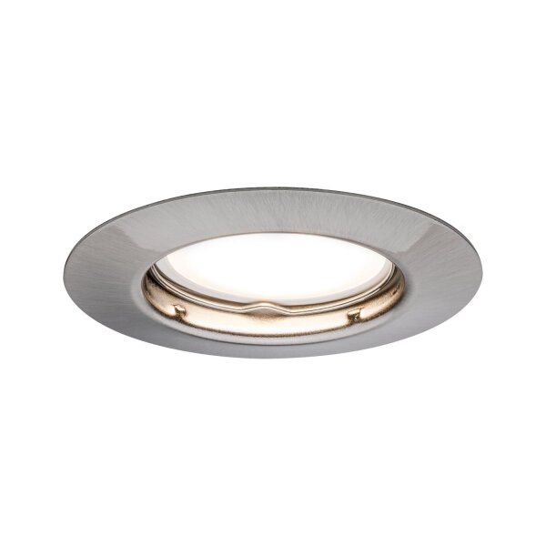 Paulmann Einbauleuchten Set rund starr LED 3x4,5W 230V Eisen gebürstet/Metall