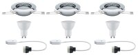 Paulmann Einbauleuchten Set rund starr LED 3x4,5W 230V Chrom/Metall