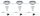 Paulmann Einbauleuchten Set rund starr LED 3x4,5W 230V Chrom/Metall