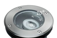 Paulmann Outd Plug & Shine Boden Einbauleuchten IP67 675 lumen 4000K 6W 24V 38° schwenkbar 20° Si Metall